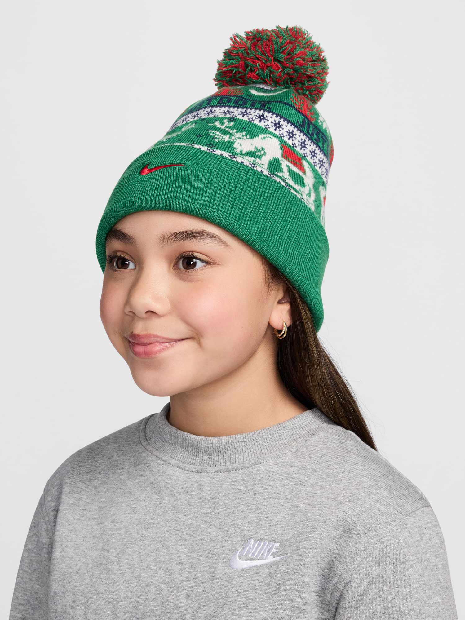 NIKE Шапка K NK PEAK BEANIE SC HOL25 L