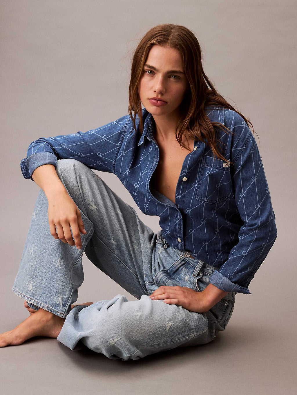 Calvin Klein Jeans Дънки TH WD LG CK DSTRSSD