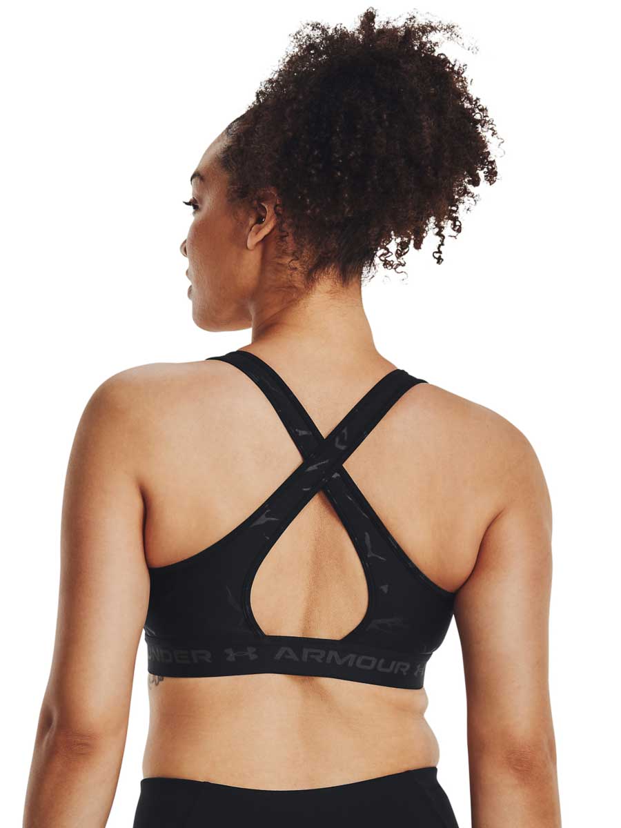 UNDER ARMOUR Спортен сутиен Crossback Mid Emboss