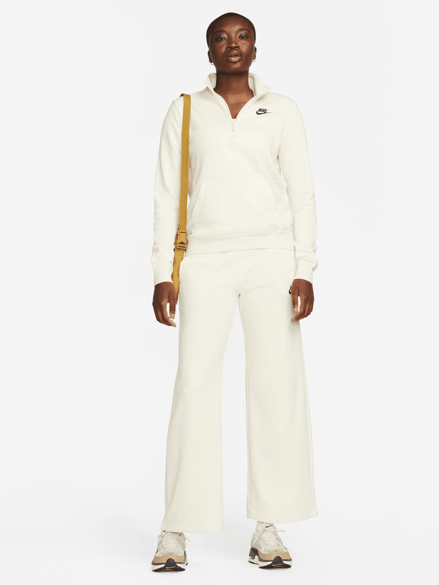 NIKE Спортно долнище W NSW CLUB FLC MR WIDE