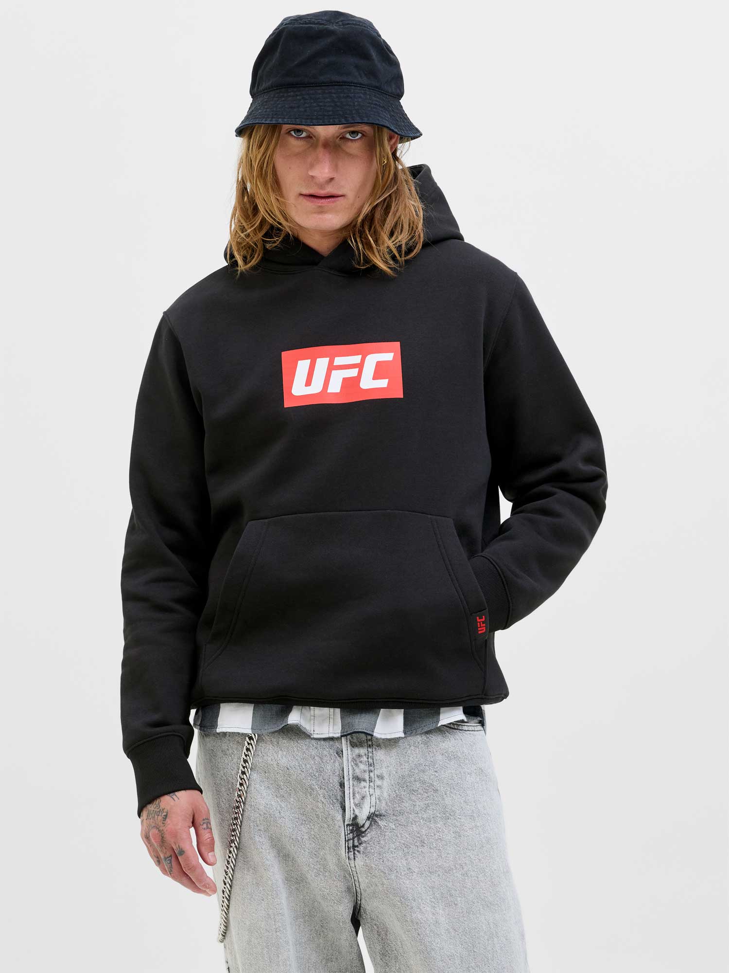JACK & JONES Суитшърт JCOUFC SWEAT HOOD STYD