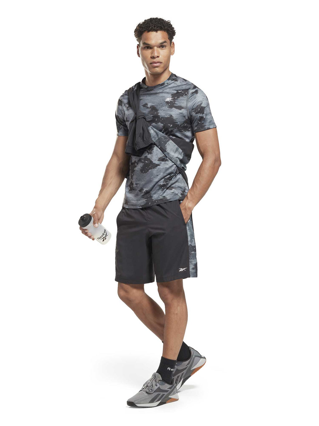REEBOK Къси панталони Training Camo Woven
