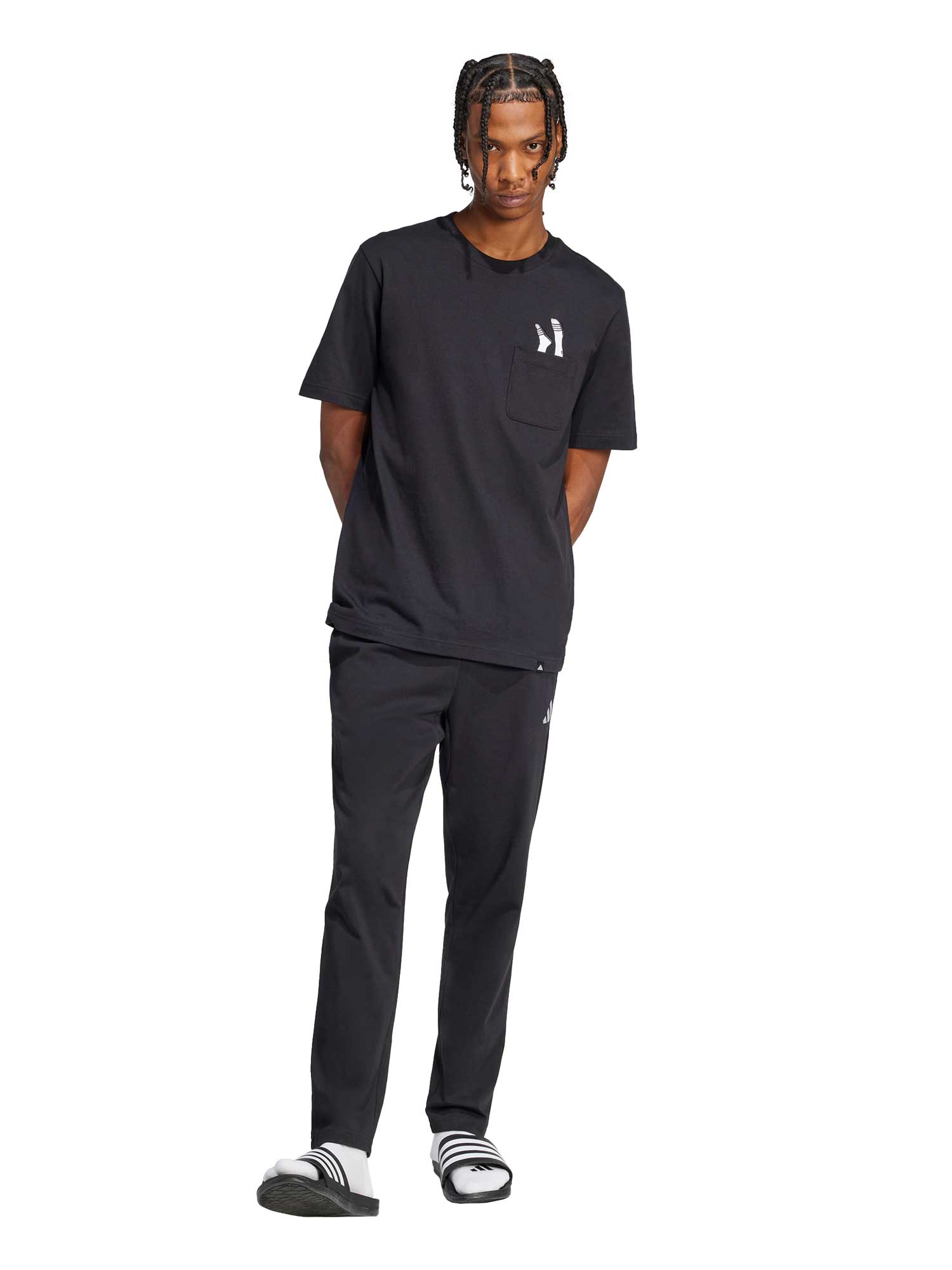 ADIDAS SPORTSWEAR Тениска Lounge Slides Graphic Pocket T-Shirt