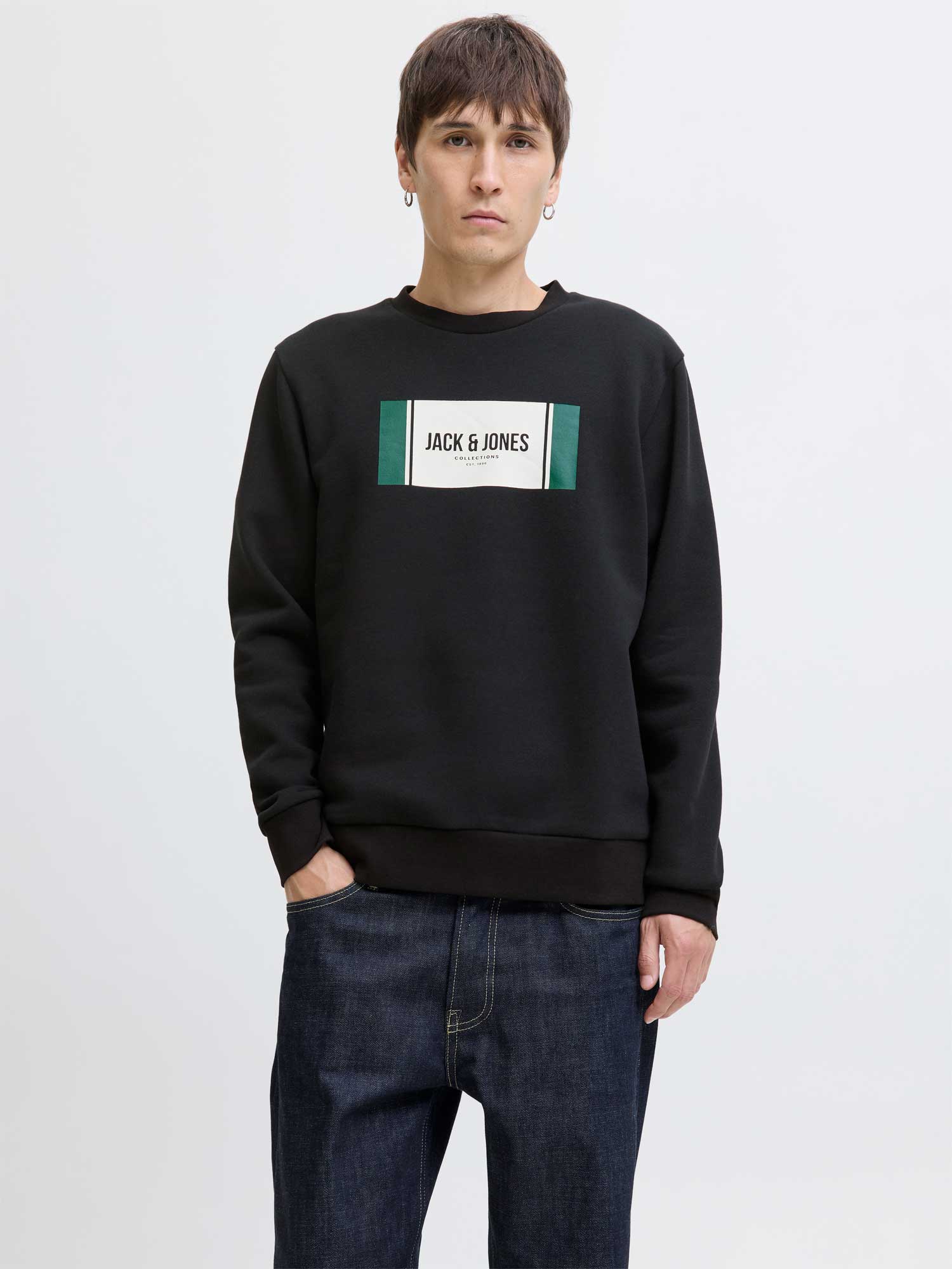 JACK & JONES Блуза JJHAYATO SWEAT CREW NECK BTS LN