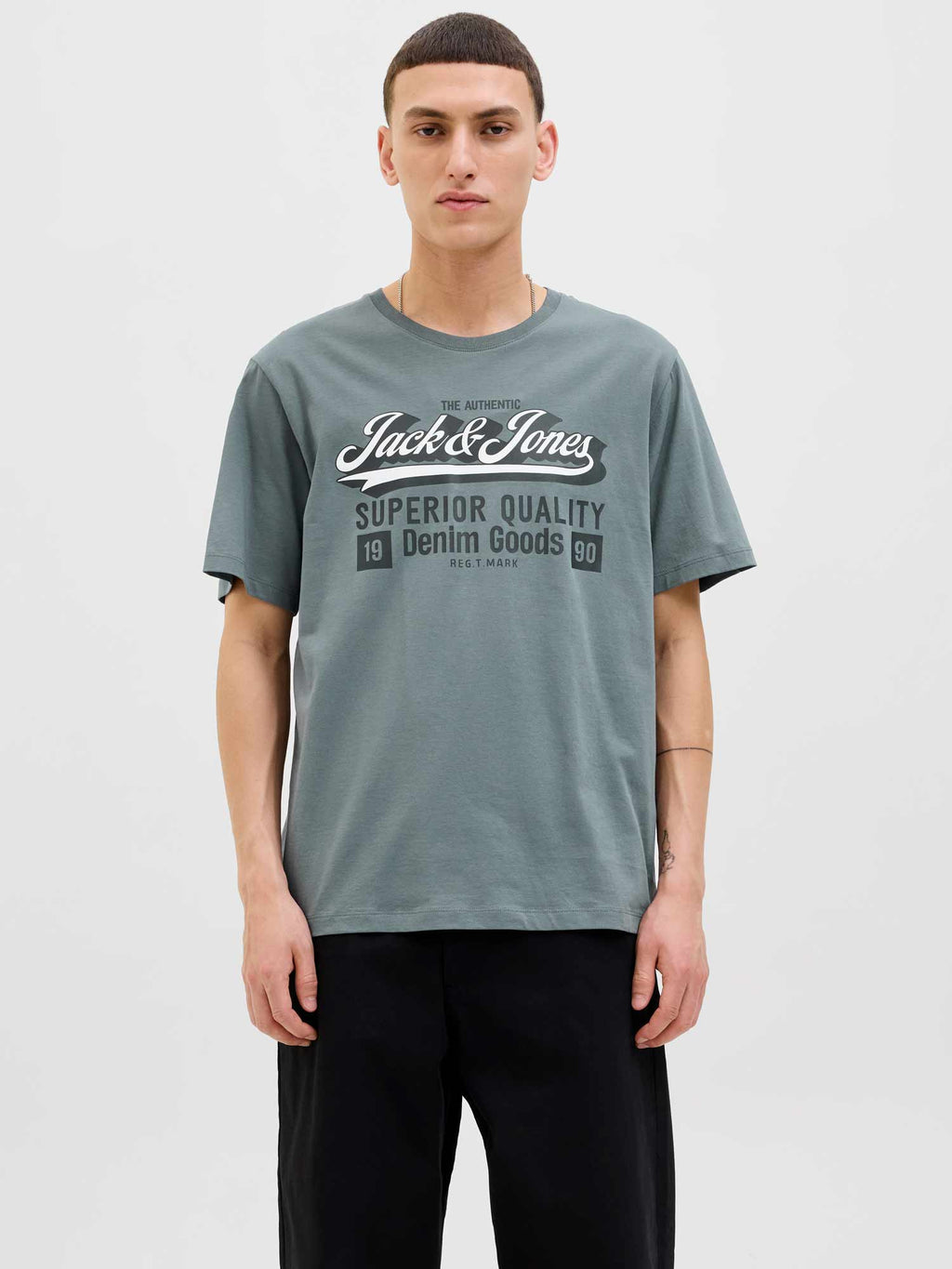 JACK & JONES Тениска JJELOGO TEE SS O-NECK 2 COL AW25 SN