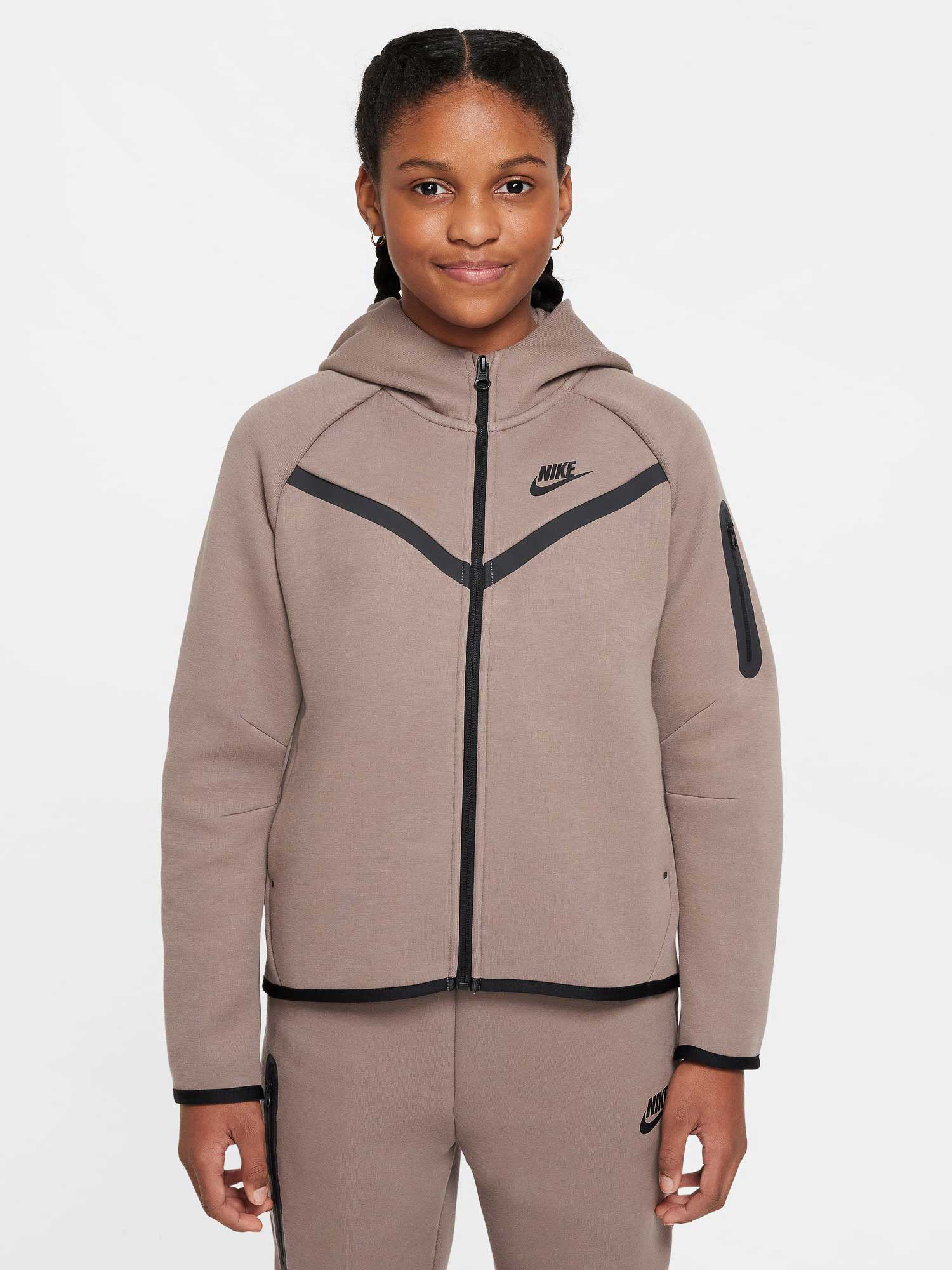 NIKE Суитшърт G NSW TCH FLC HD FZ LS - PD