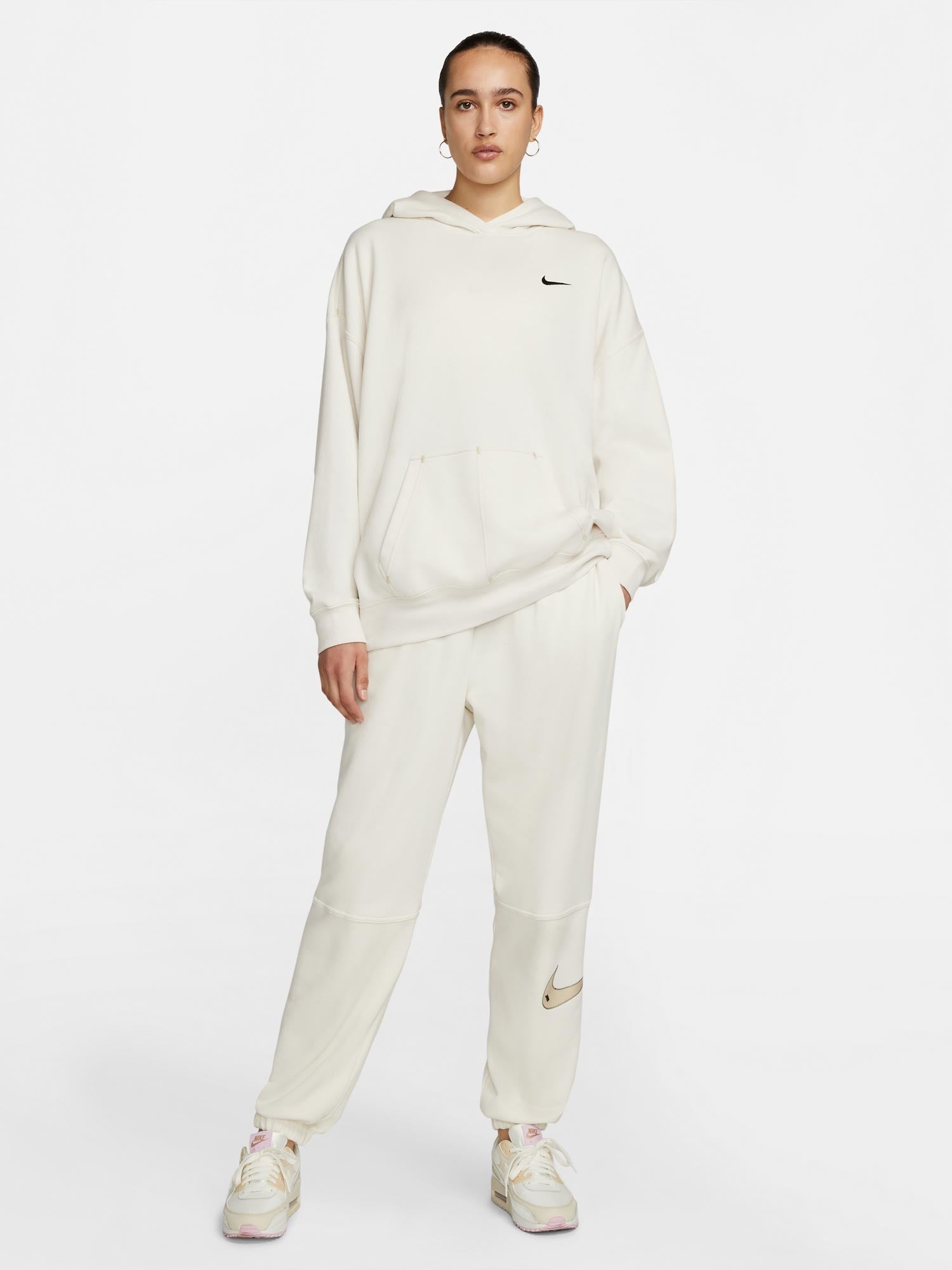 NIKE Спортно долнище W SWSH FLC HR