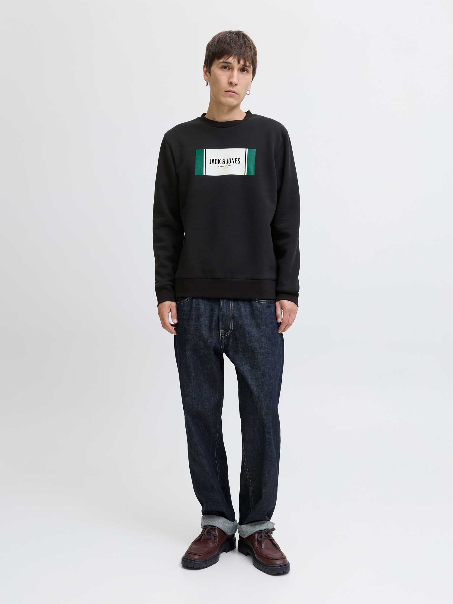 JACK & JONES Блуза JJHAYATO SWEAT CREW NECK BTS LN