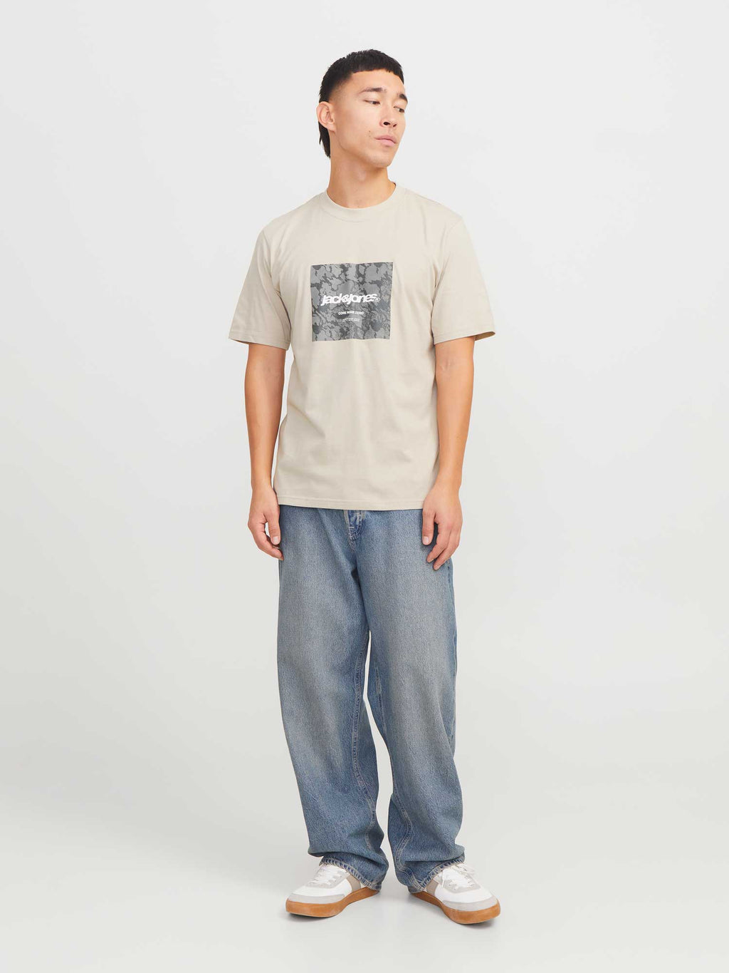 JACK & JONES Тениска JCOTARMAC CAMO FRONT TEE SS CREW NECK LN
