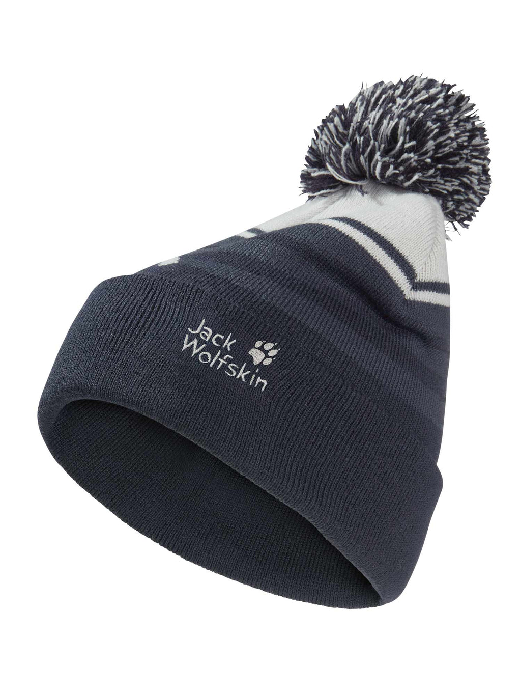 JACK WOLFSKIN Шапка STRIPY POMPOM BEANIE K