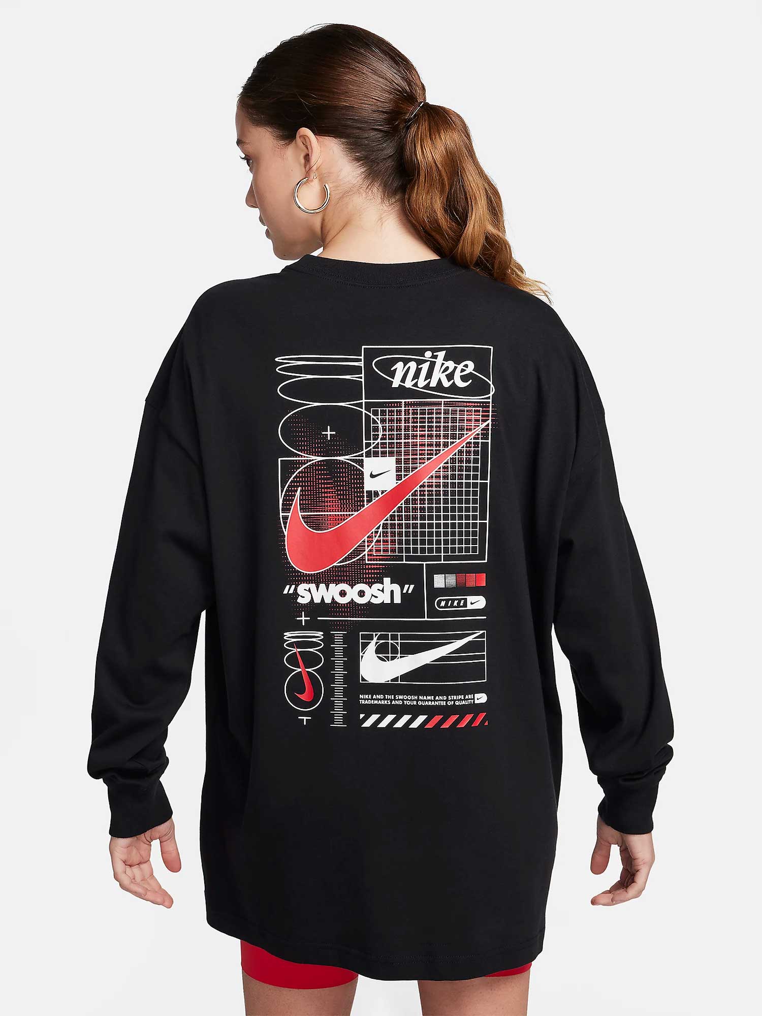 NIKE Блуза W NSW LS TEE BF PRINT SW