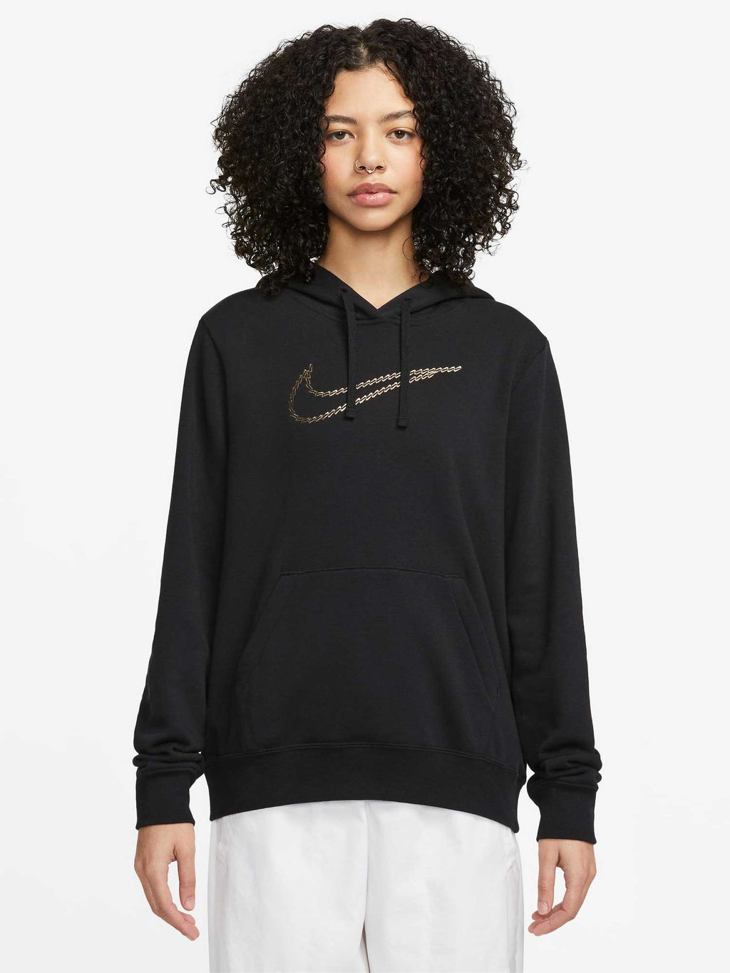 NIKE Суитшърт W NSW PE CLB FLC SHINE OS PO