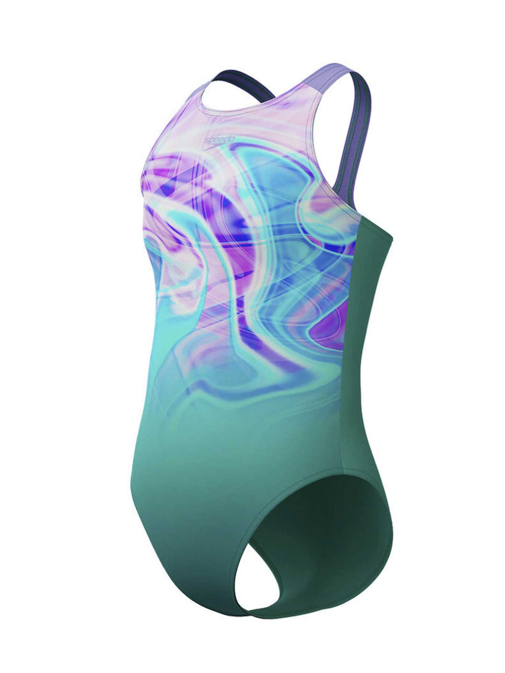 SPEEDO Цял бански GIRLS PRINTED PULSEBACK