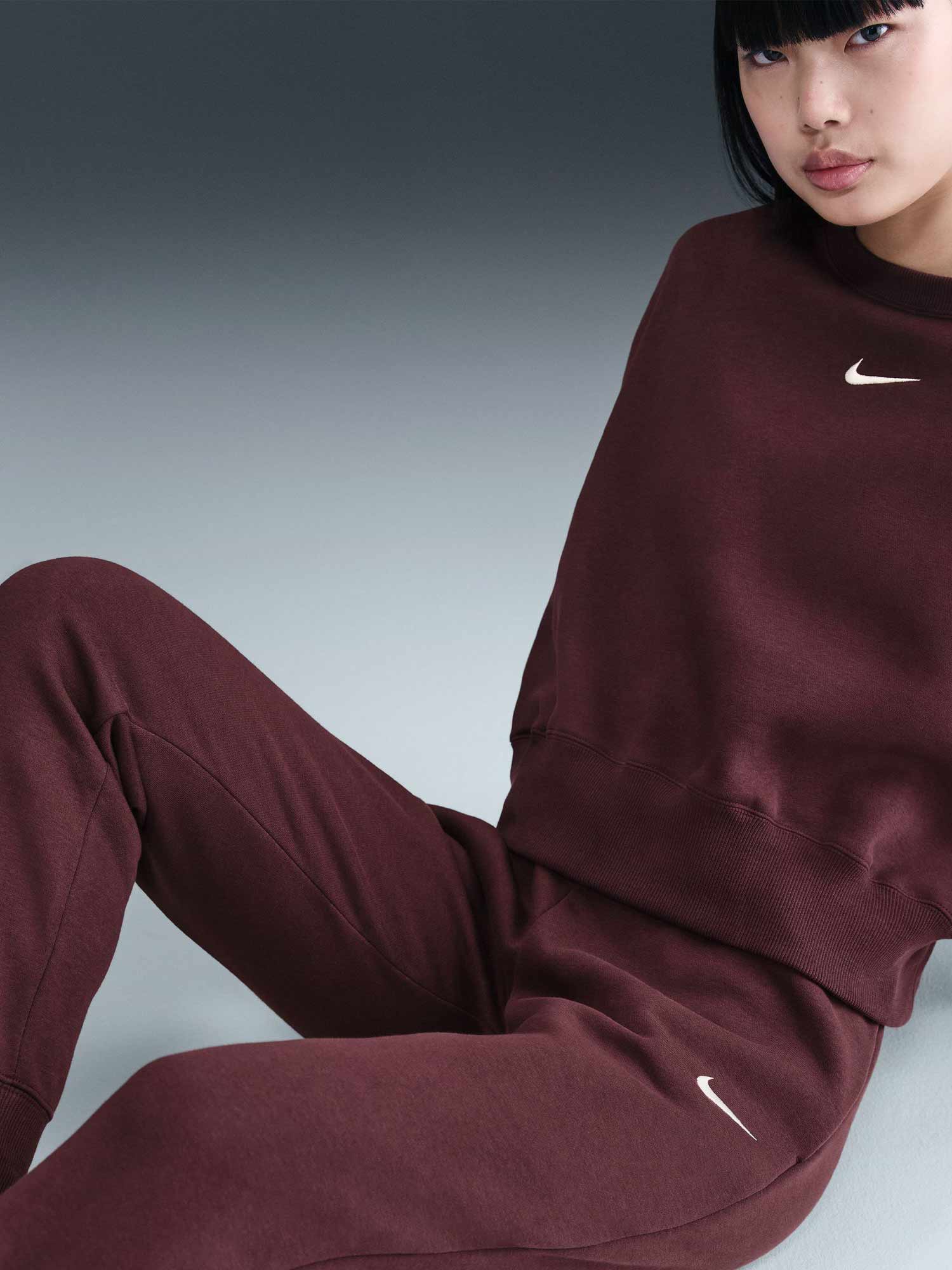 NIKE Спортно долнище W NSW PHNX FLC MR PANT STD
