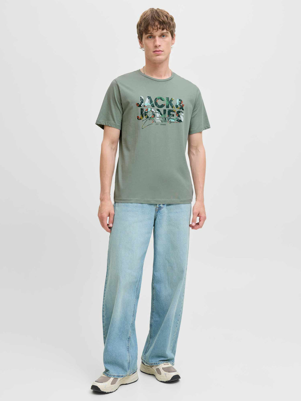 JACK & JONES Тениска JJGEPLAS TEE SS CREW NECK LN