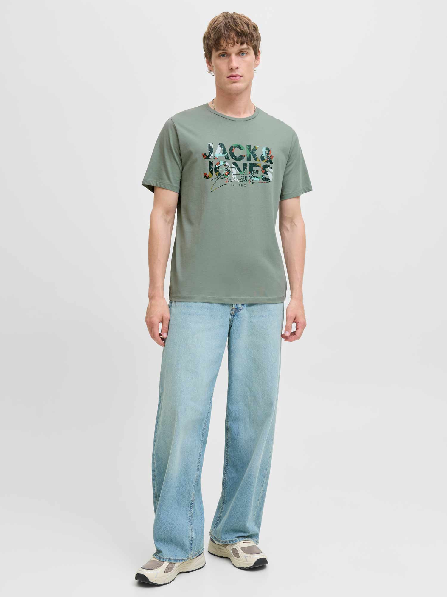 JACK & JONES Тениска JJGEPLAS TEE SS CREW NECK LN