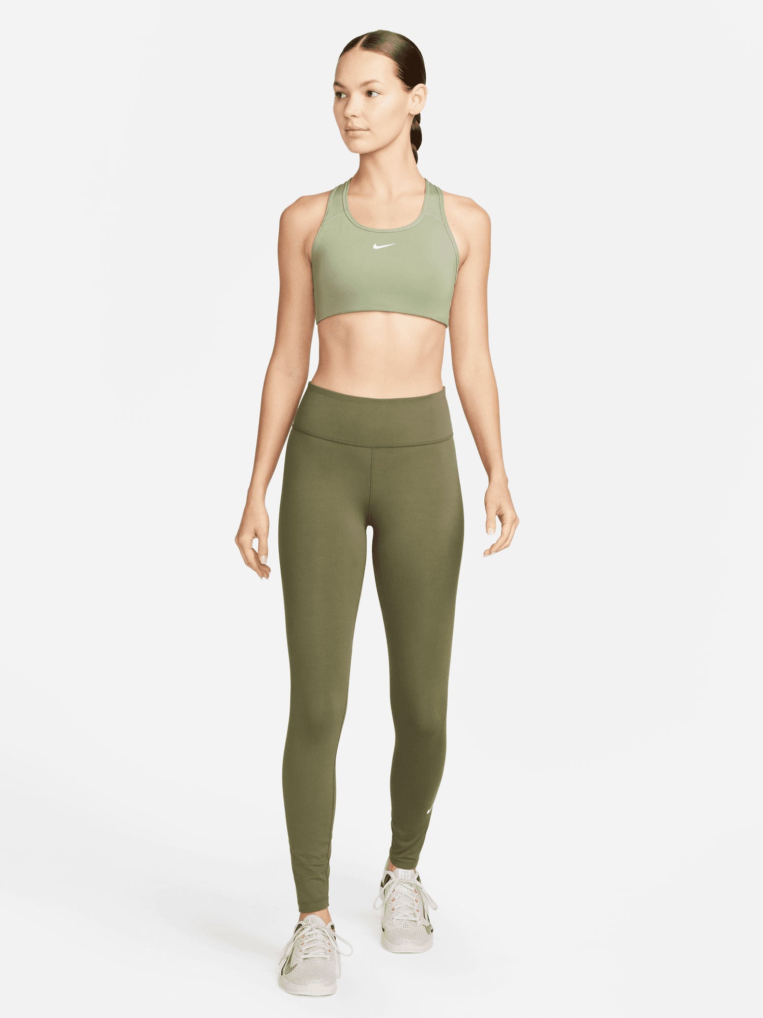 NIKE Спортен сутиен W DF SWSH 1PP BRA