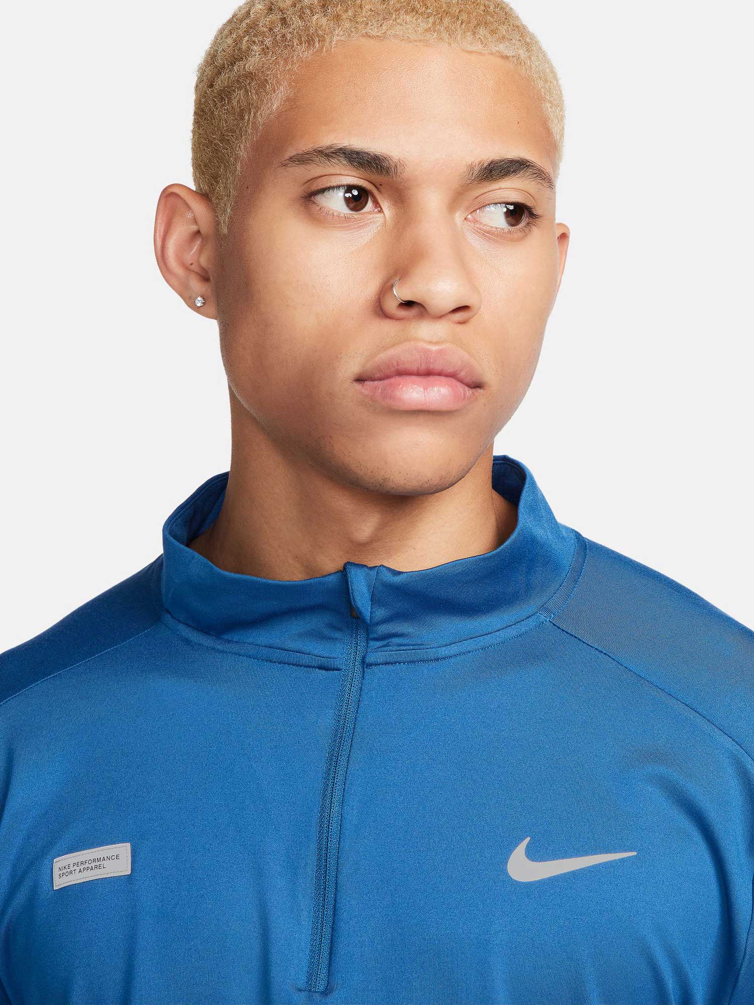 NIKE Блуза M NK DF ELMNT TOP HZ FLASH HBR