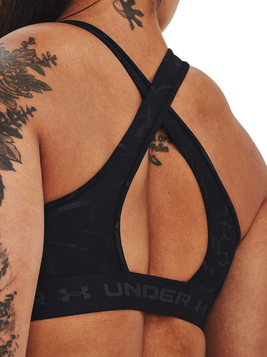 UNDER ARMOUR Спортен сутиен Crossback Mid Emboss