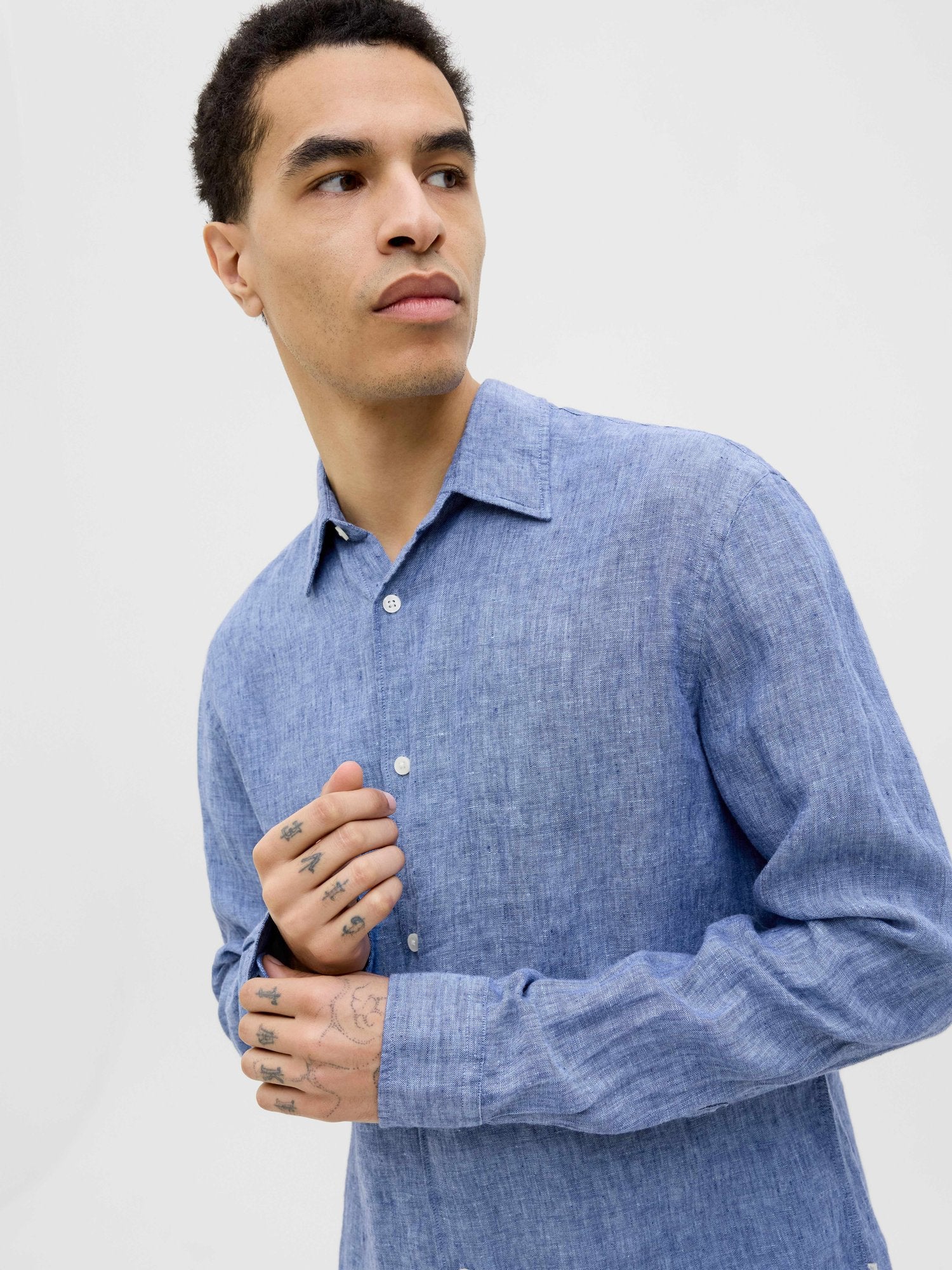JACK & JONES Риза JPRCCLAWRENCE LINEN L/S SHIRT SN