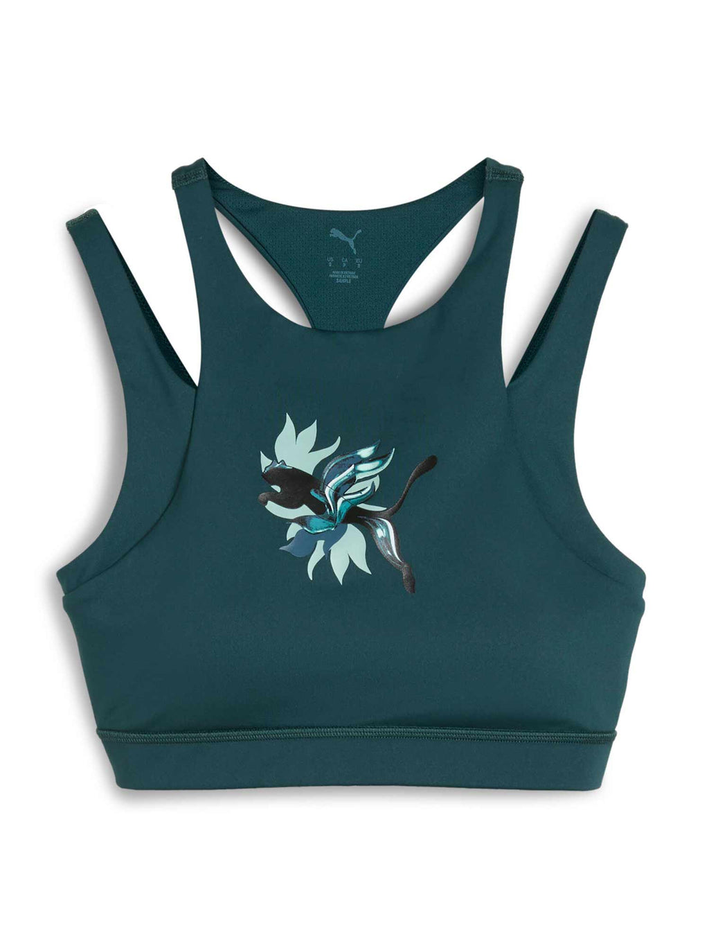 PUMA Спортен сутиен GREEN TERRAINS GRAPHIC BRA - MID