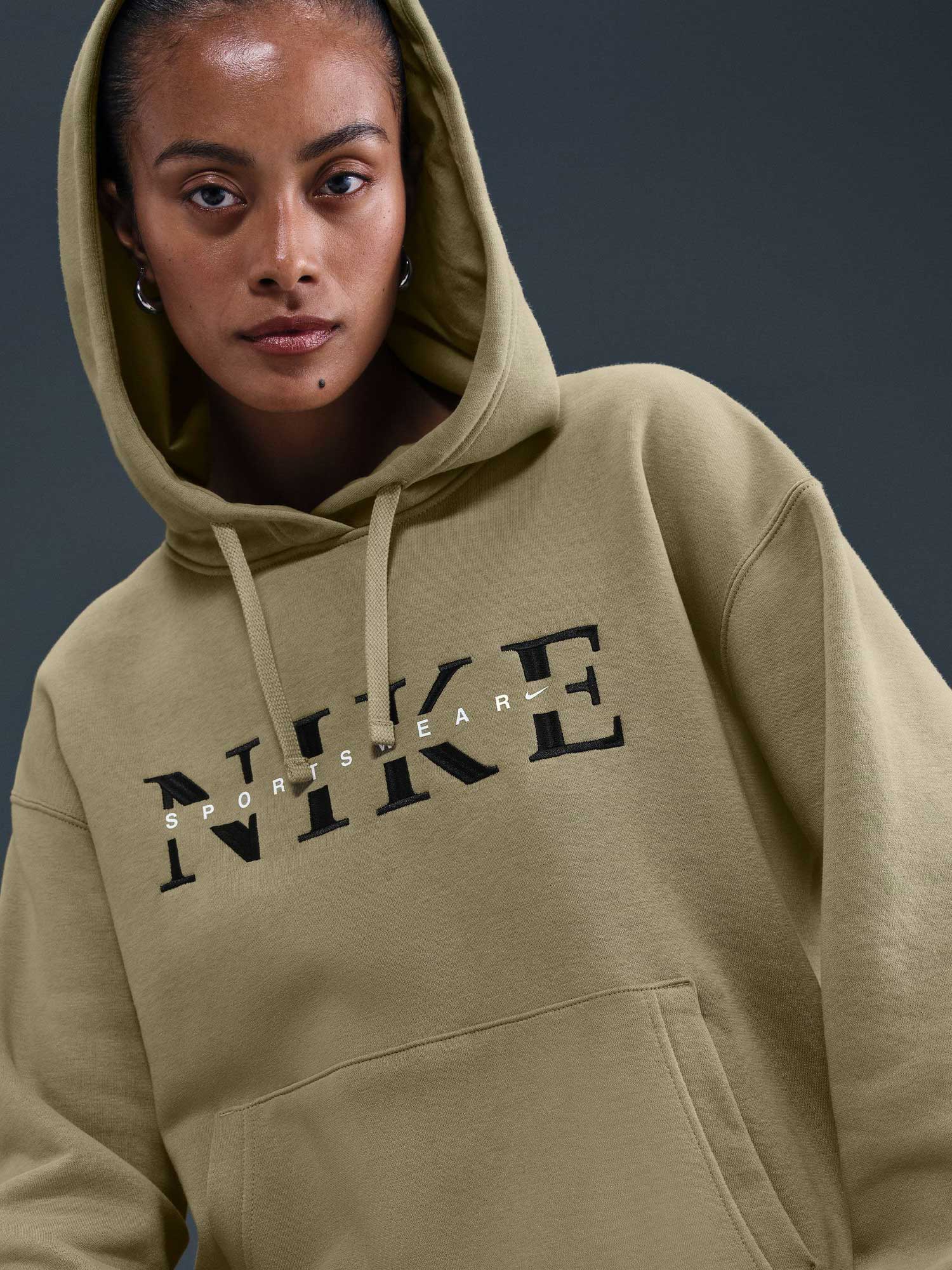 NIKE Суитшърт W NSW PHNX FLC PO HOOD GLS