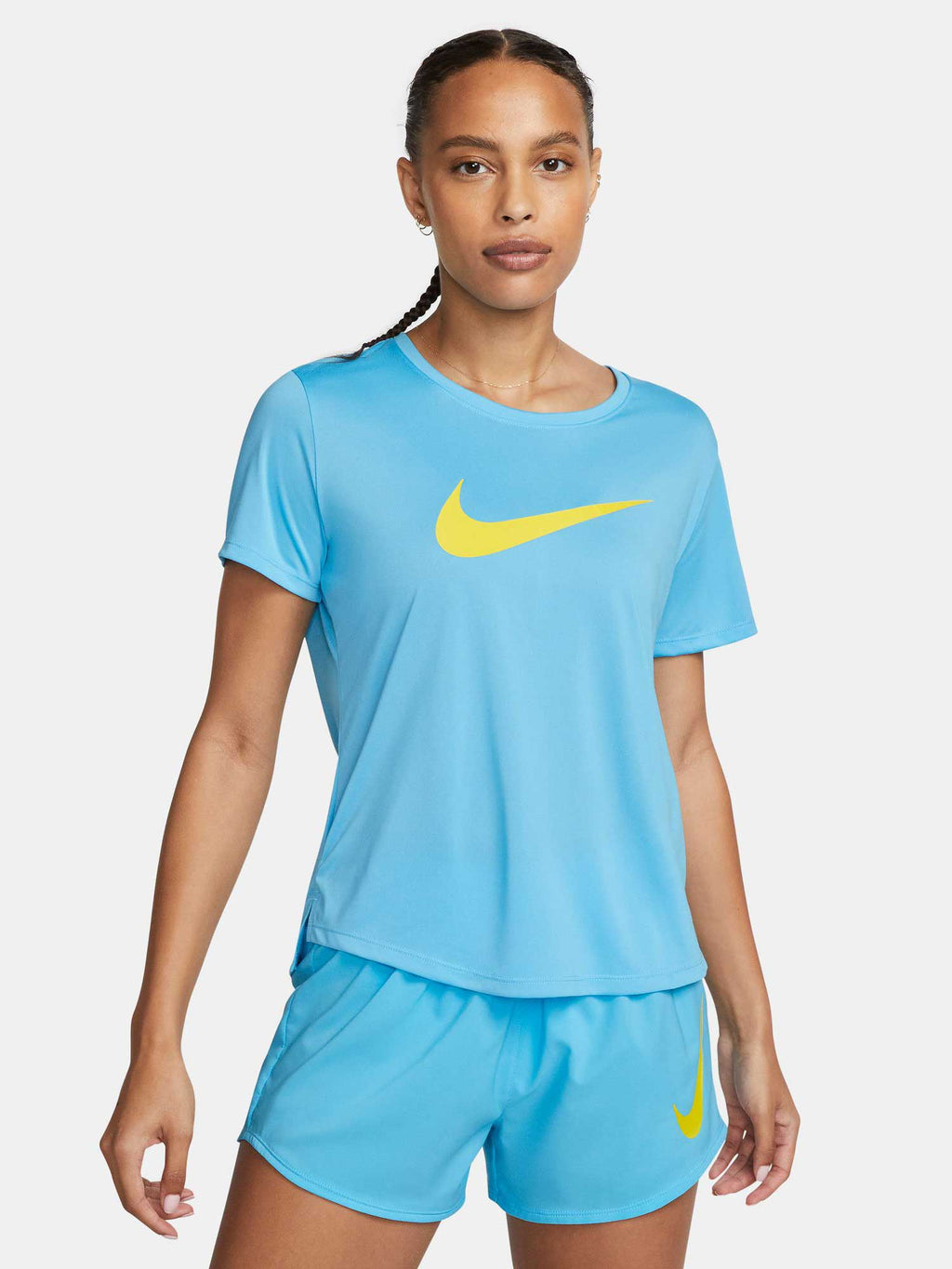 NIKE Тениска W NK ONE DF SWSH HBR SS