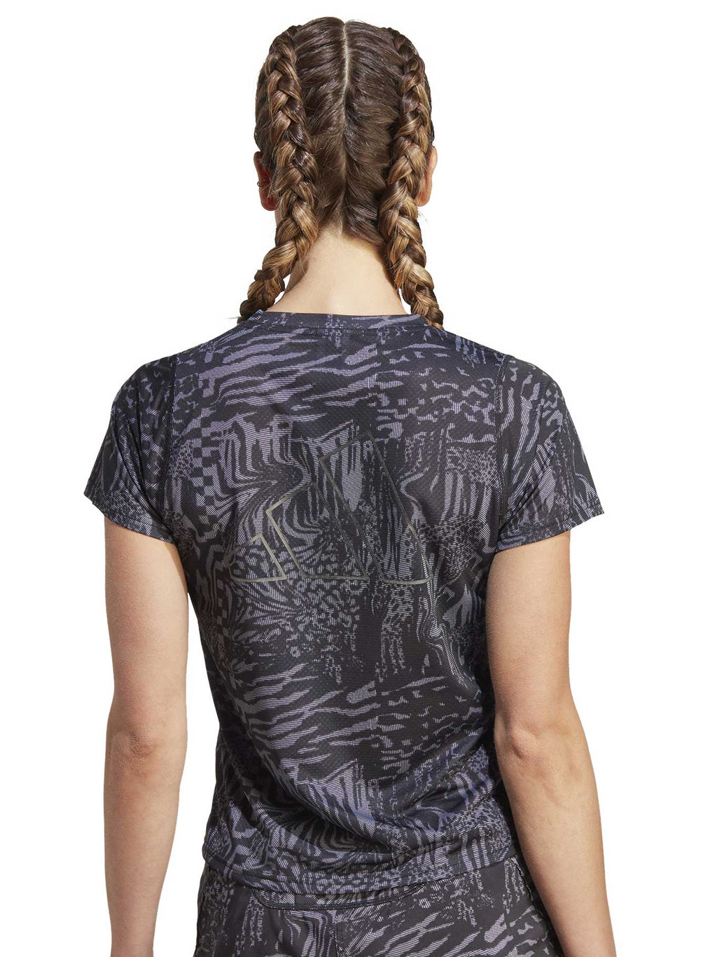 ADIDAS PERFORMANCE Тениска Run Icons 3 Bar Logo Allover Print Running