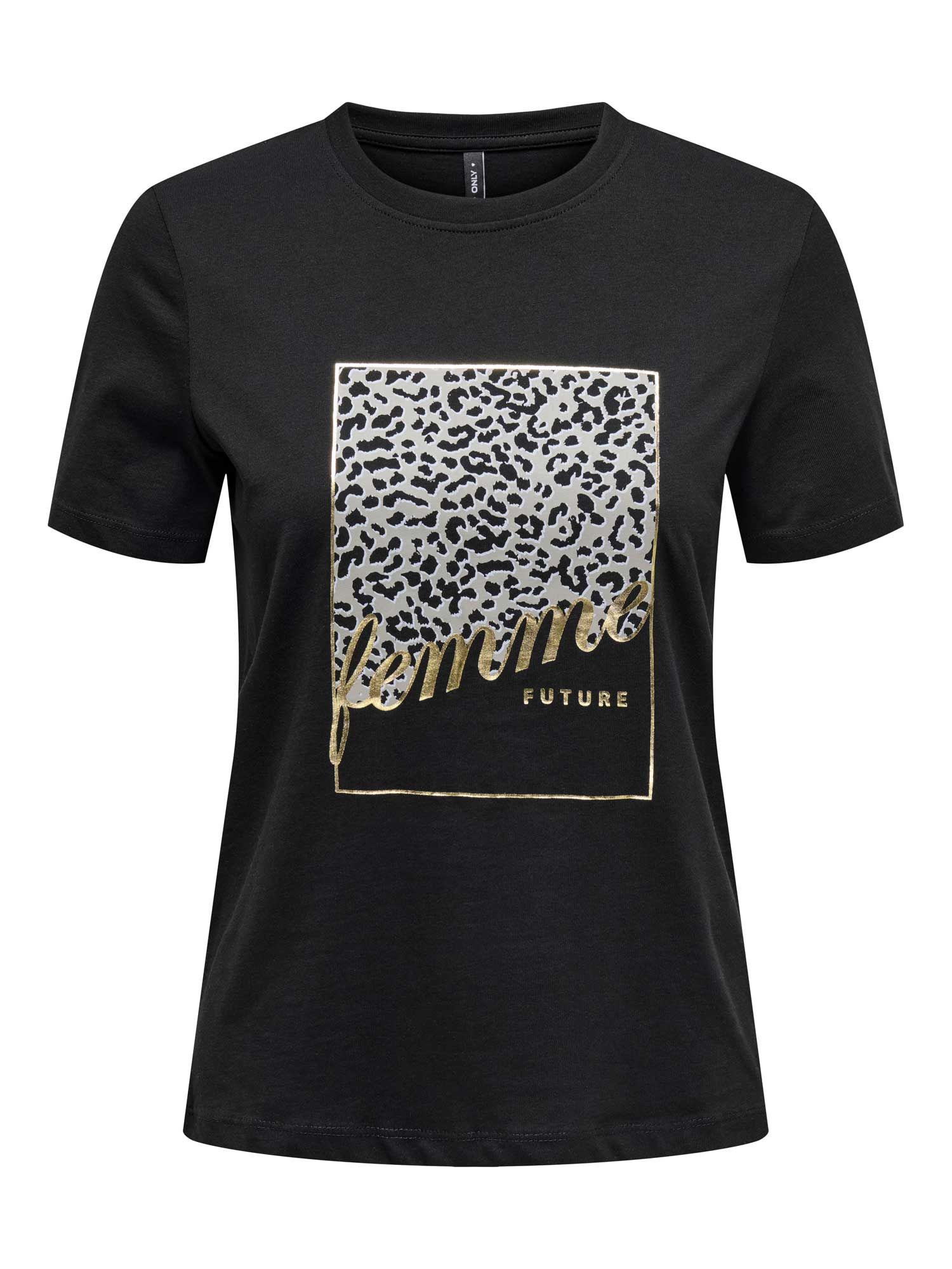 ONLY Тениска ONLTANYA LIFE REG S/S LEO PRINT TOP JRS
