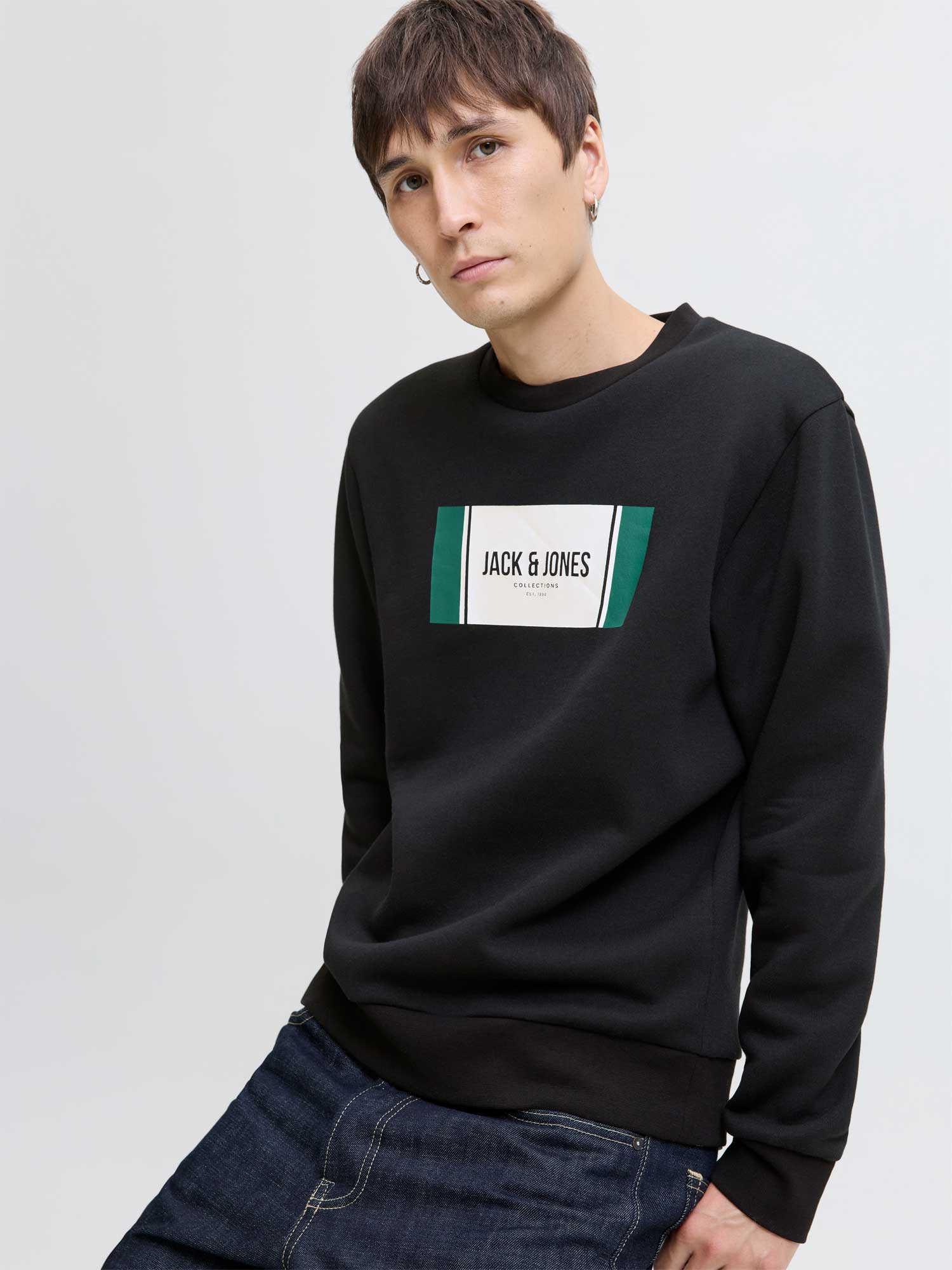 JACK & JONES Блуза JJHAYATO SWEAT CREW NECK BTS LN