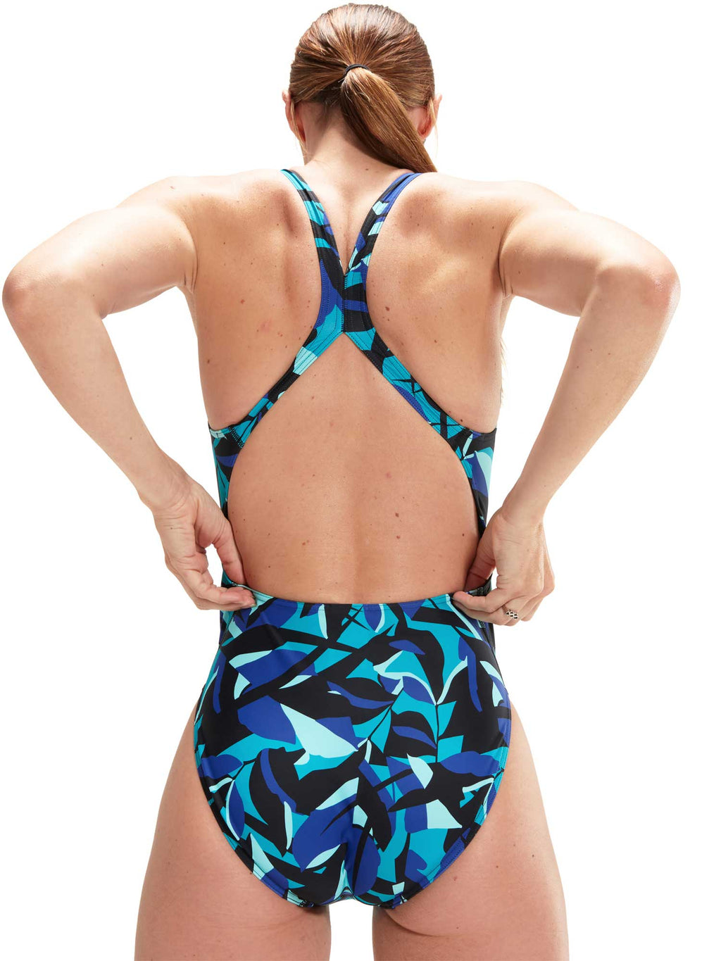 SPEEDO Цял бански ALLOVER DIGITAL POWERBACK