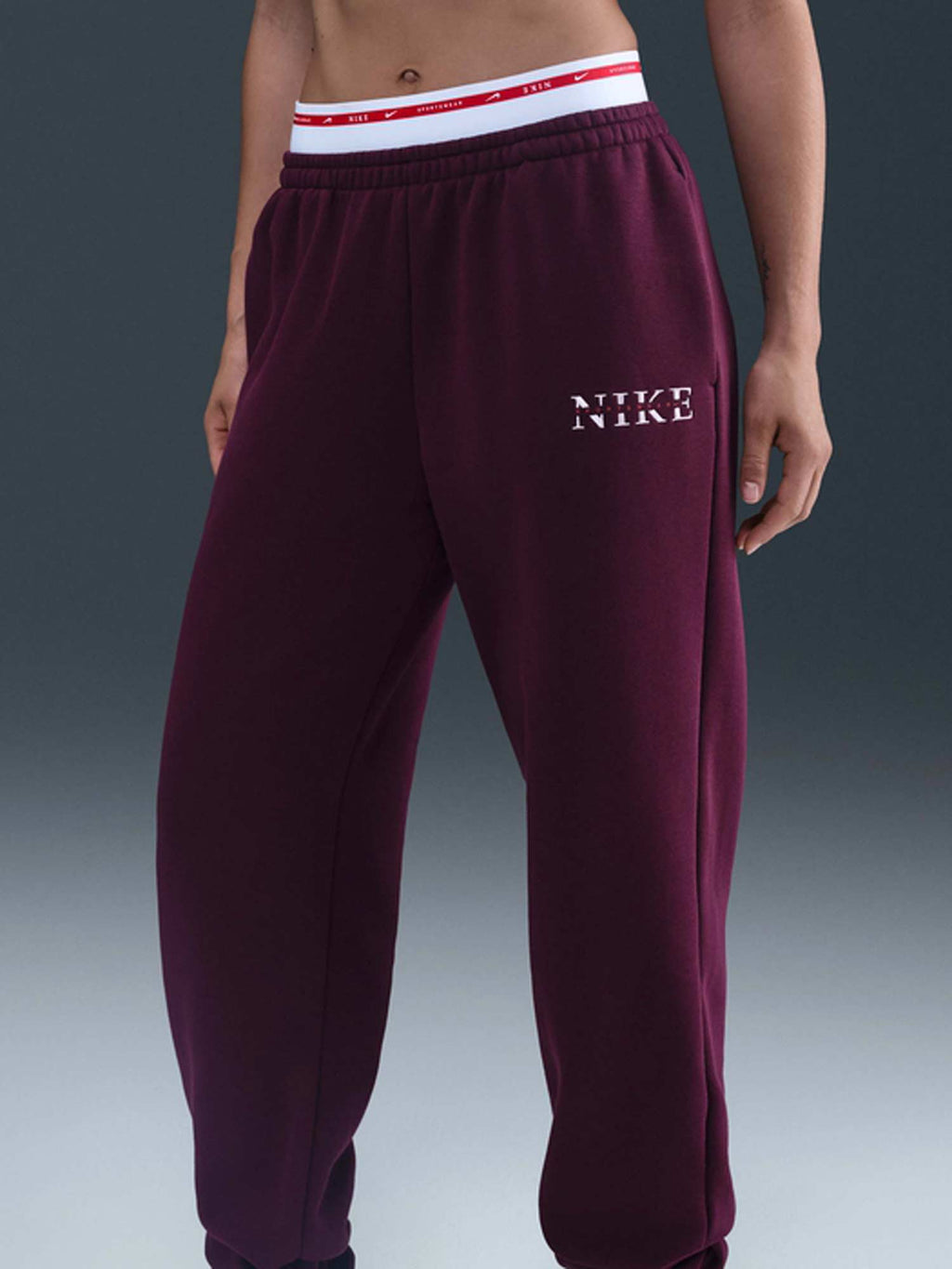 NIKE Спортно долнище W NSW PHNX FLC HR PANT GLS