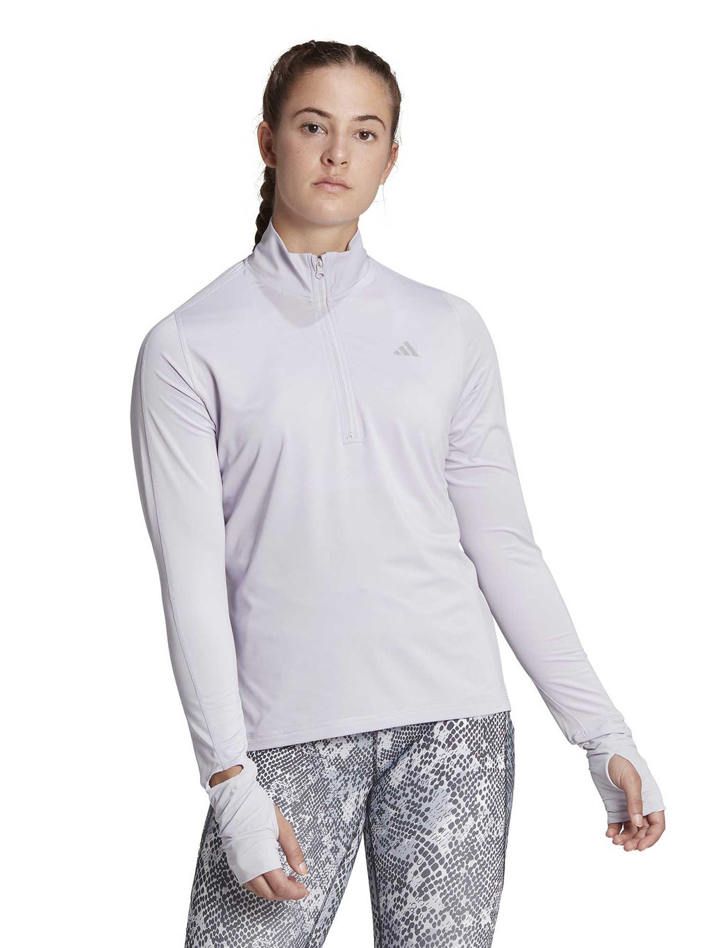 ADIDAS PERFORMANCE Блуза Fast Running Half-Zip Long-Sleeve Top