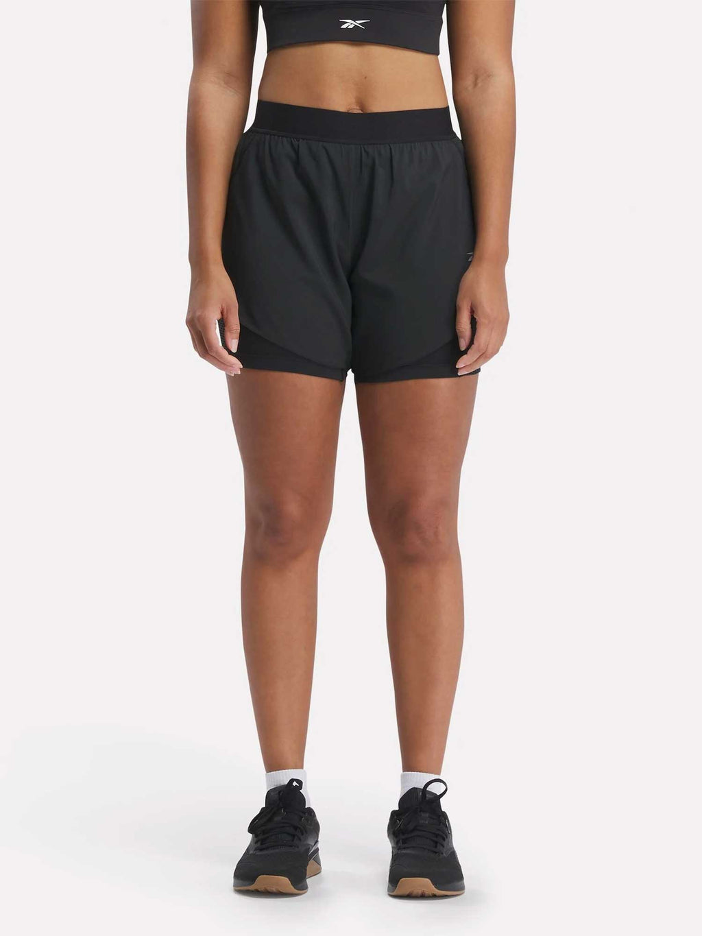 REEBOK Къси панталони RUNNING 2 IN 1 SHORT