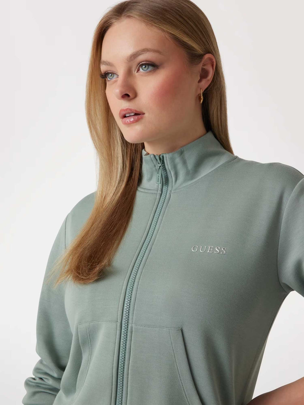 GUESS Спортно горнище GELSEY FULL ZIP SWEATSHIRT