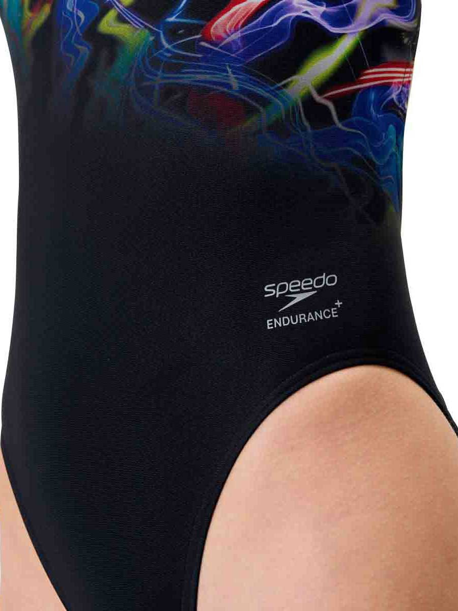 SPEEDO Цял бански FL PLACEMENT PRINTED POWERBACK