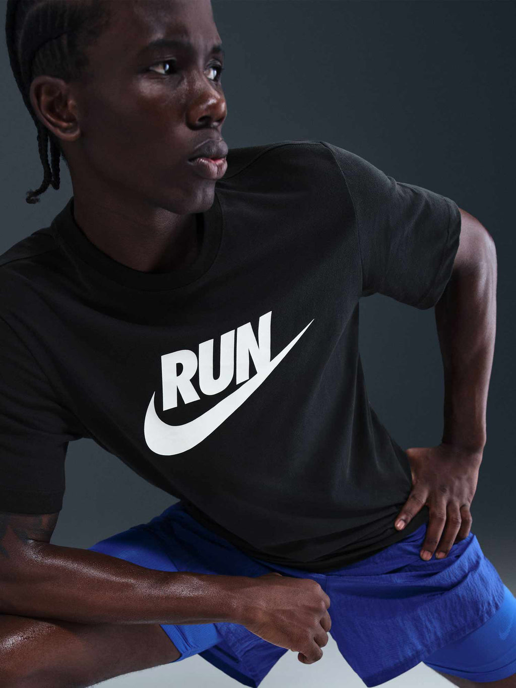 NIKE Тениска M NK DF TEE RUN SWOOSH