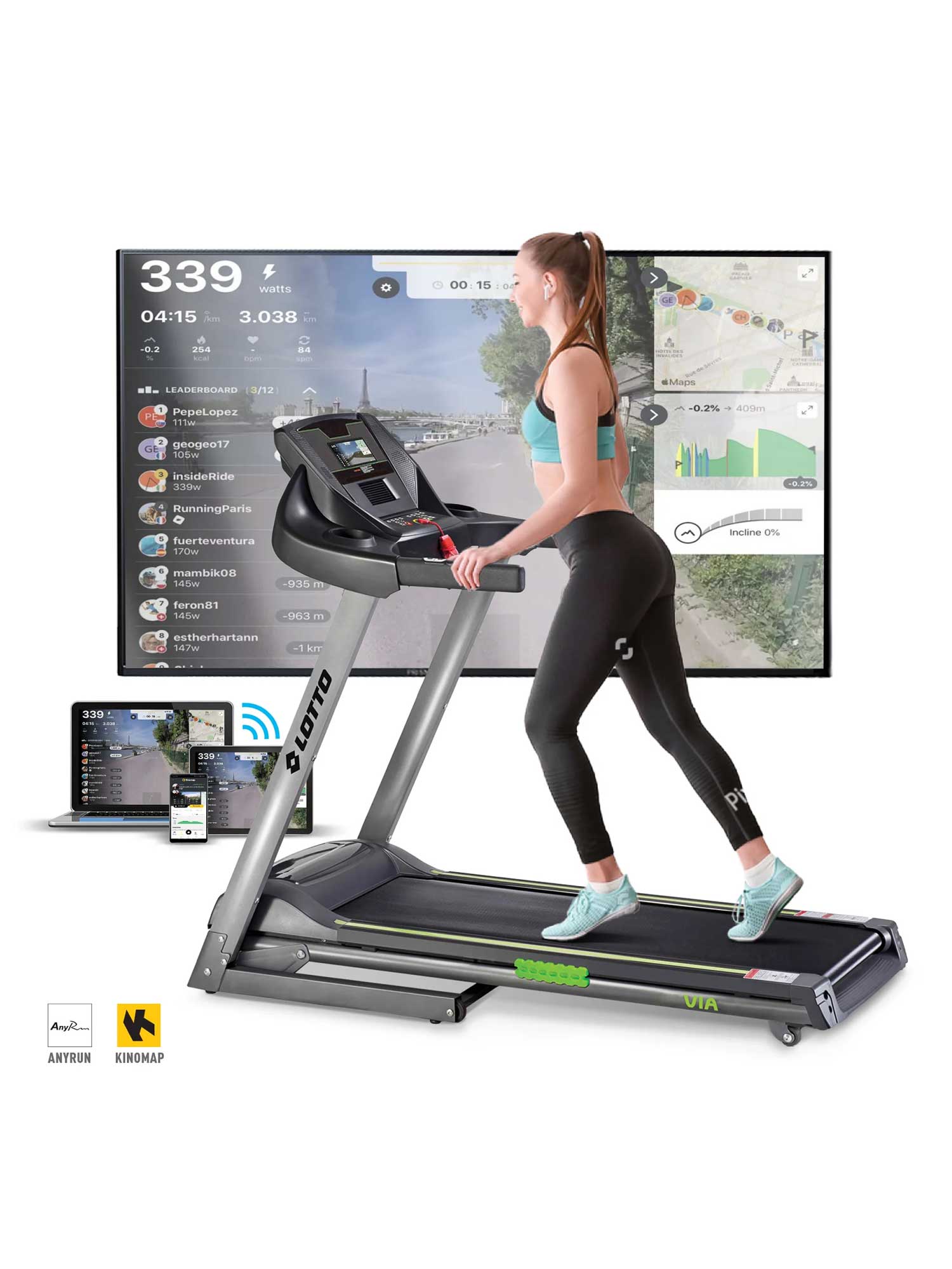 LOTTO FITNESS Smart Бягаща пътека VIA 16 км / 1.75 HP