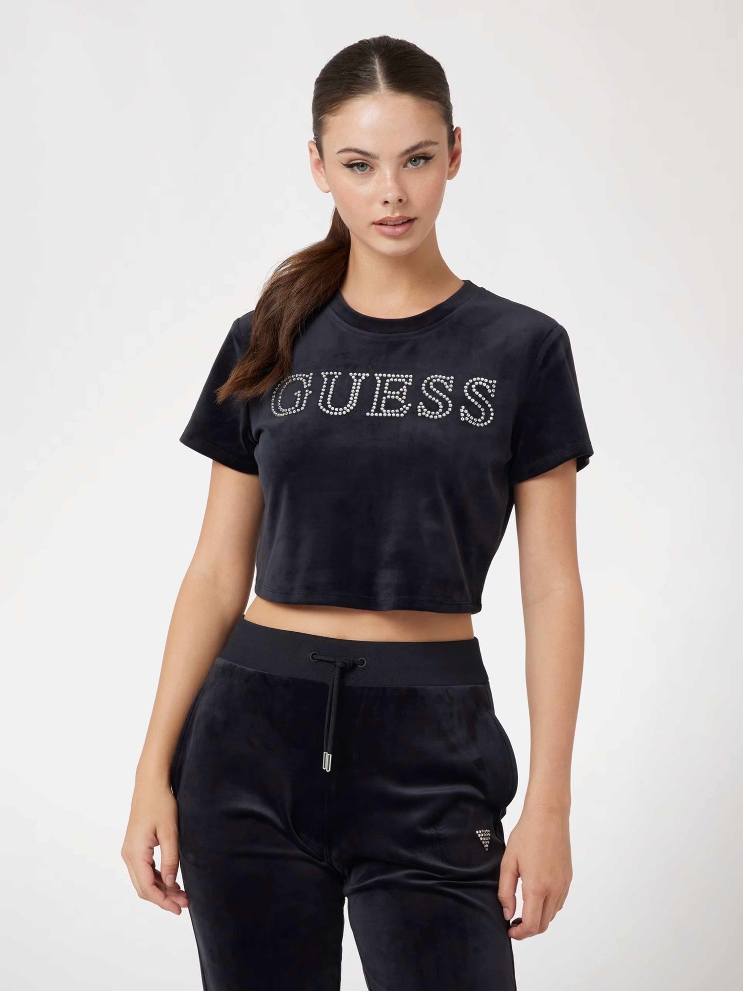GUESS Тениска COUTURE CROP TEE