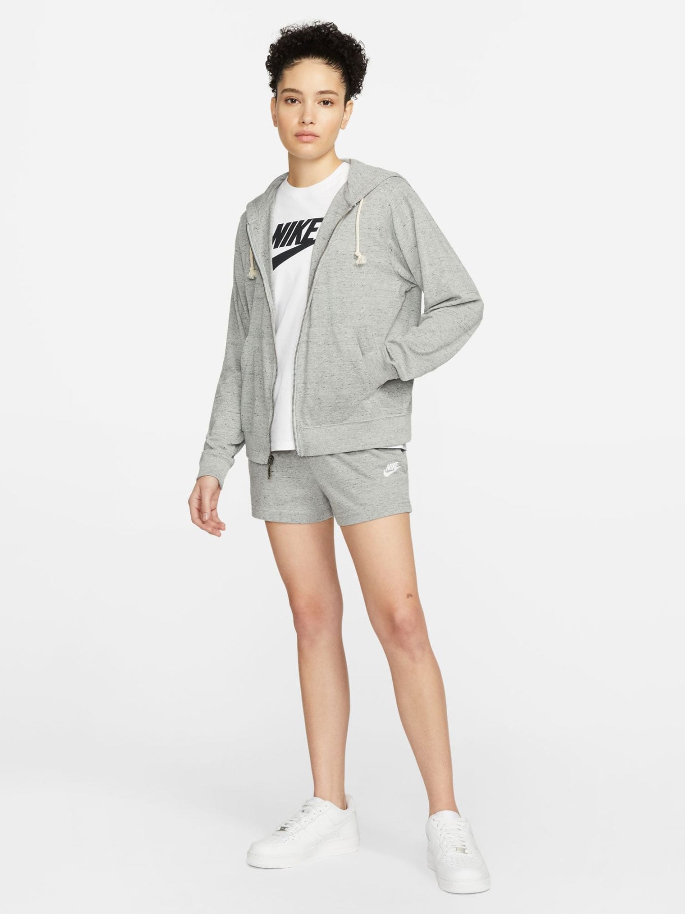 NIKE Суитшърт W NSW GYM VNTG EASY FZ HOODIE