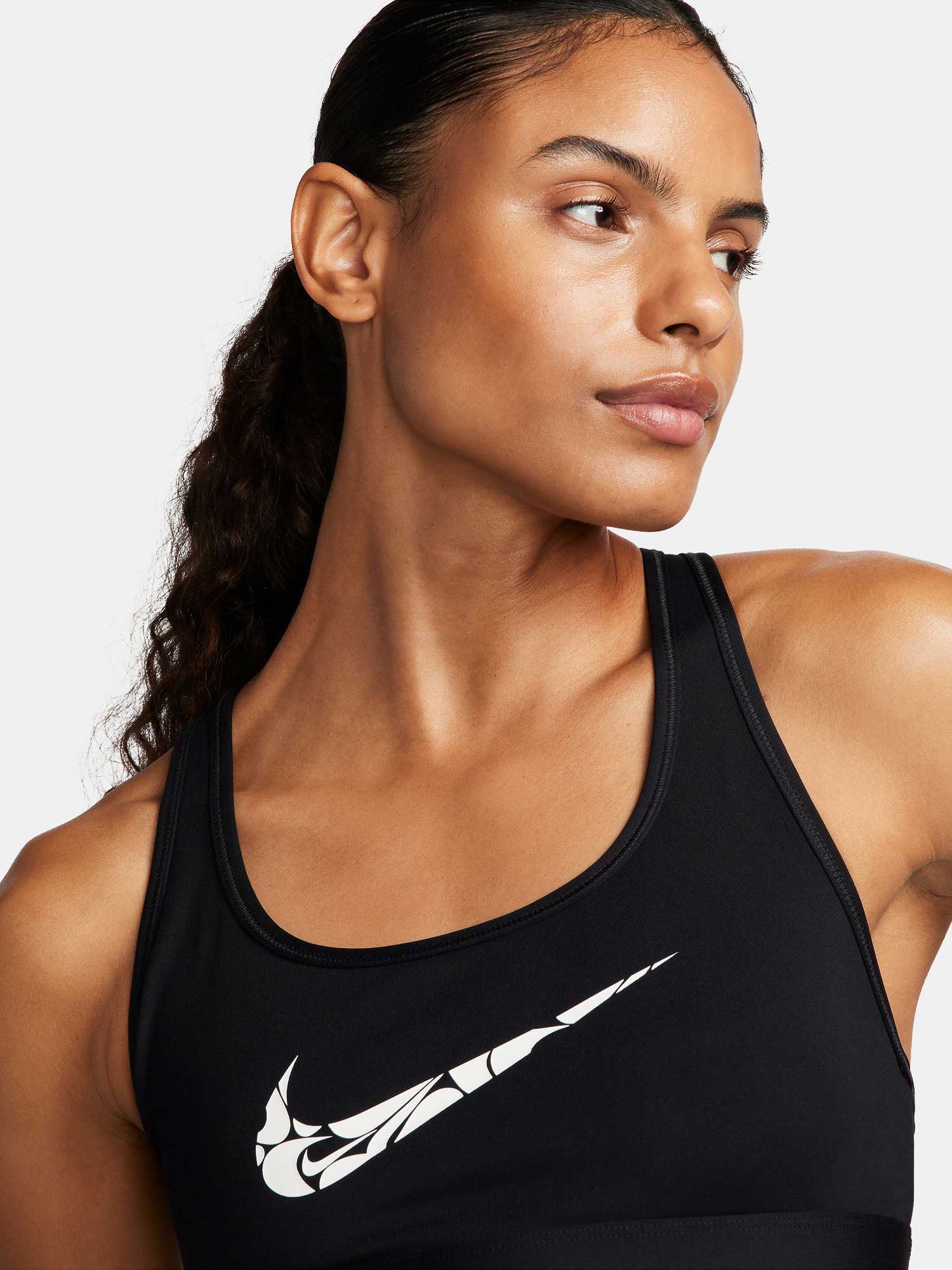 NIKE Спортен сутиен W NK SWSH LS HBR BRA