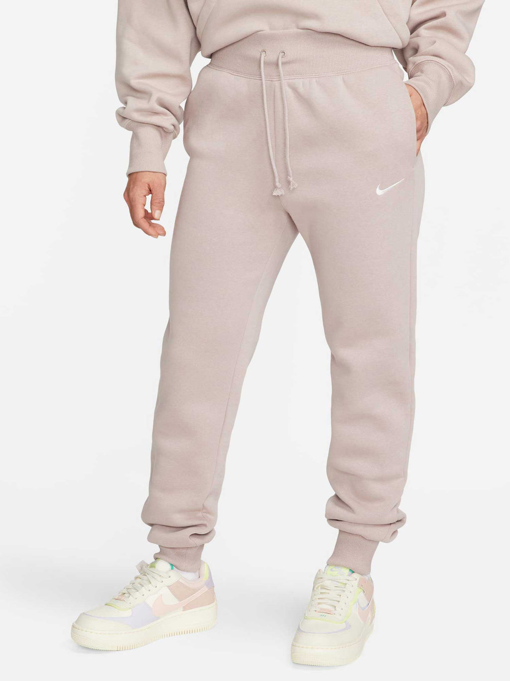 NIKE Спортно долнище W NSW PHNX FLC HR PANT STD