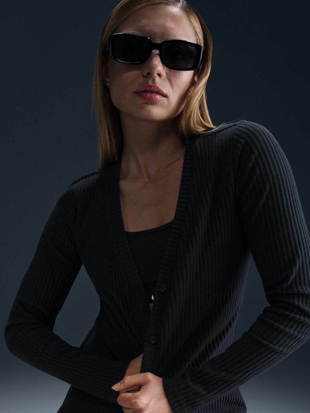 NIKE Жилетка W NSW NK CHLL KNT RIB CARDIGAN