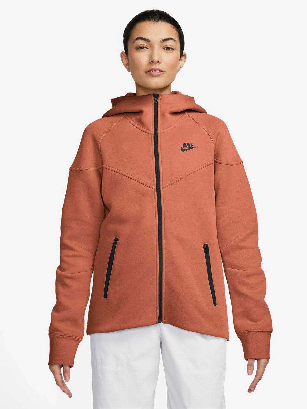 NIKE Суитшърт W NSW TCH FLC WR FZ HDY