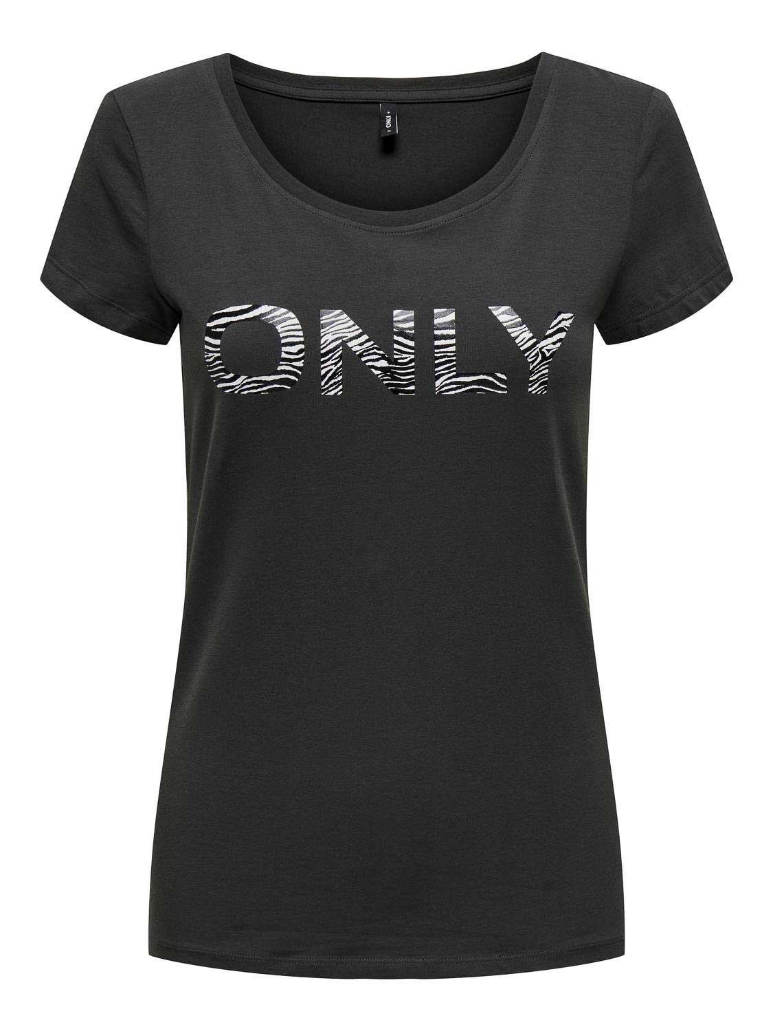 ONLY Тениска ONLHELLA LIFE S/S LOGO TOP BOX CS JRS