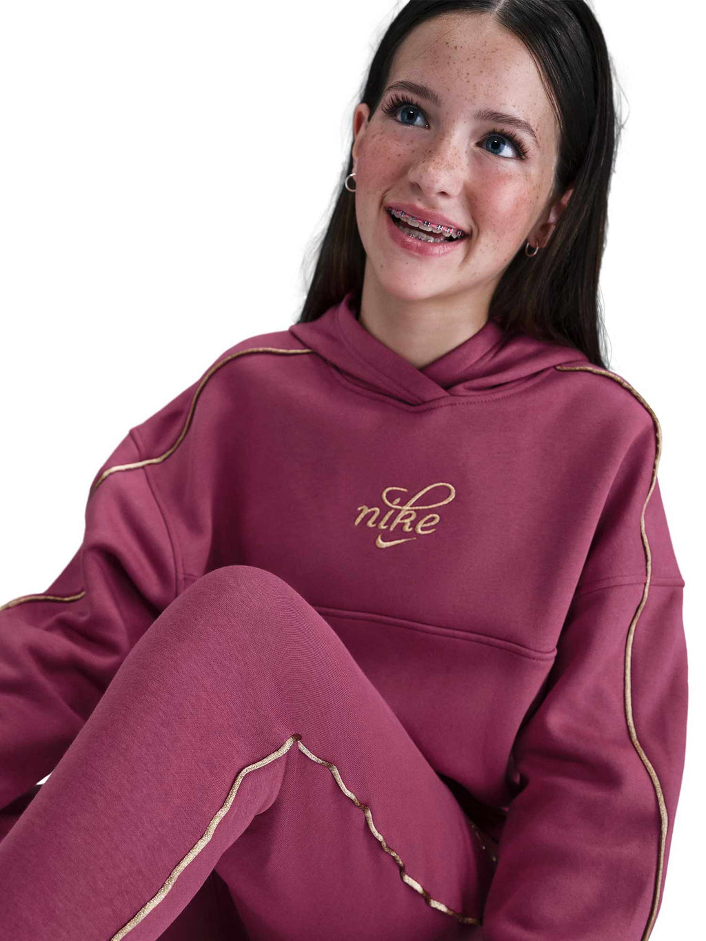 NIKE Суитшърт G NSW CLUB FLC BXY HDY GX SHNE