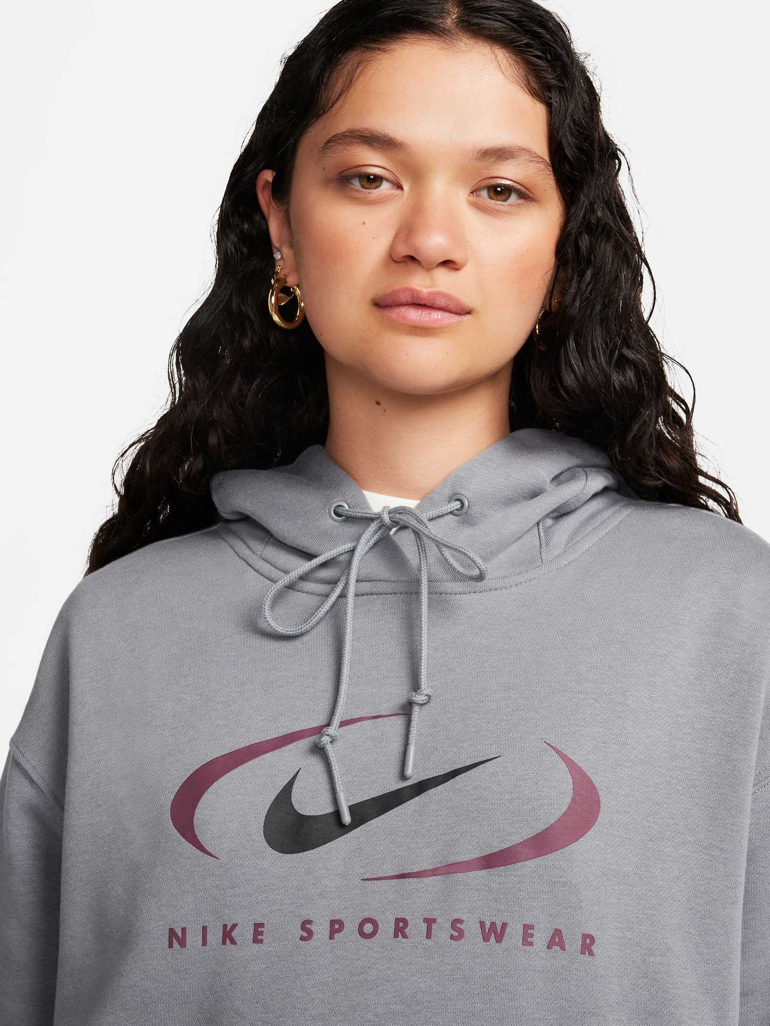NIKE Суитшърт W NSW FLC OS PO HDY SWSH