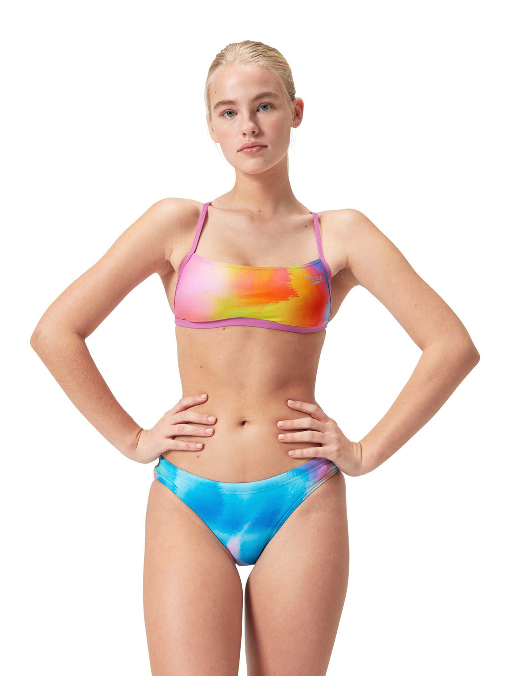 SPEEDO Бански горнище WOMENS ALLOVER DIGITAL CROSS BACK