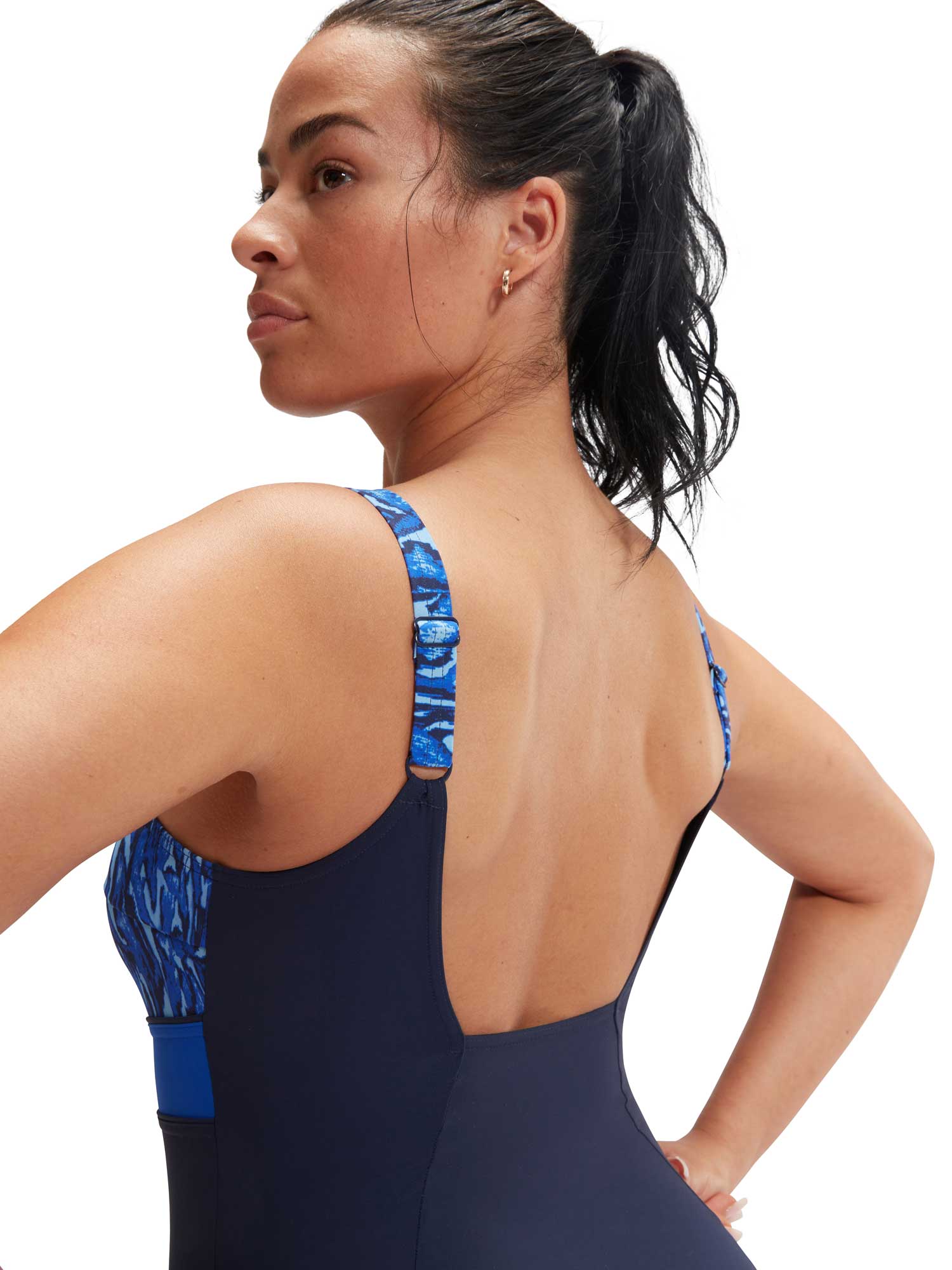 SPEEDO Цял бански WOMENS SHAPING CONTOURECLIPSE PRINTED
