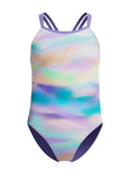 SPEEDO Цял бански GIRLS PRINTED TWINSTRAP